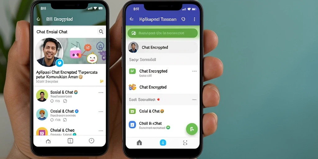 Antarmuka aplikasi 8II yang modern dan aman untuk Chat Encrypted.