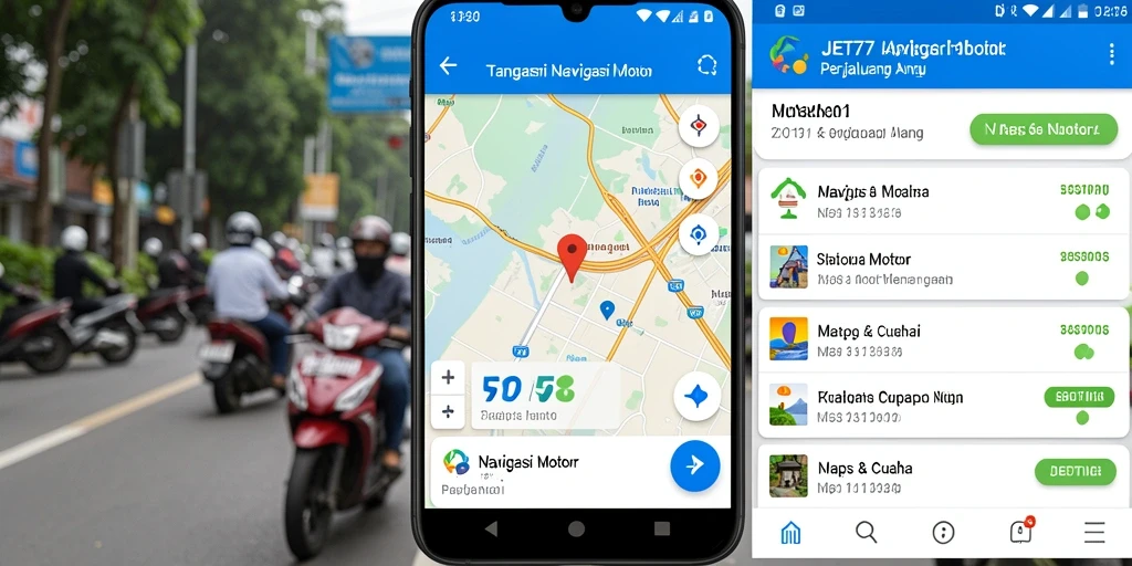 Antarmuka JET77 yang ramah pengguna untuk Navigasi Motor.