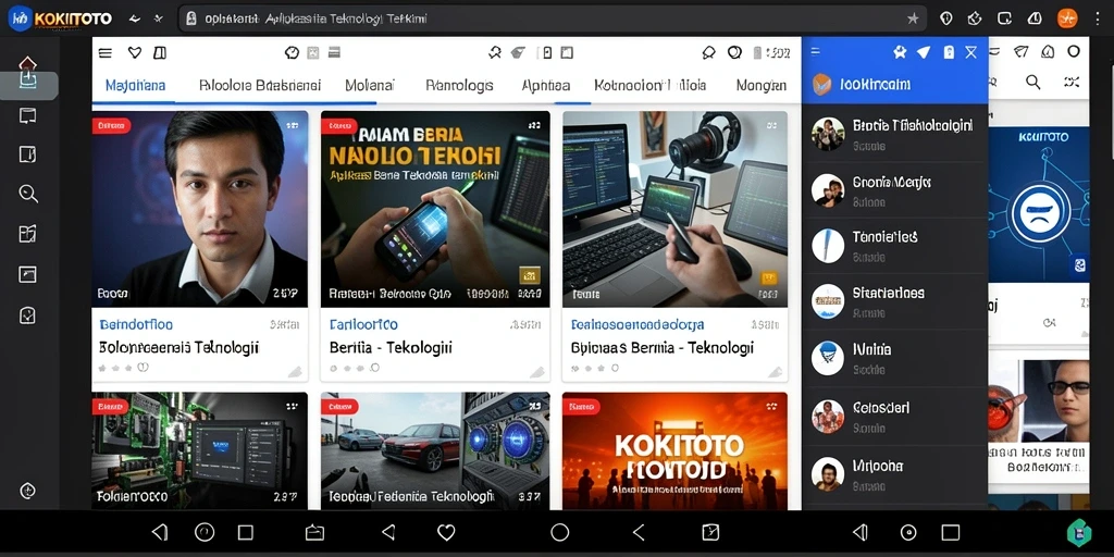 Tampilan antarmuka KOKITOTO yang menarik dan modern.