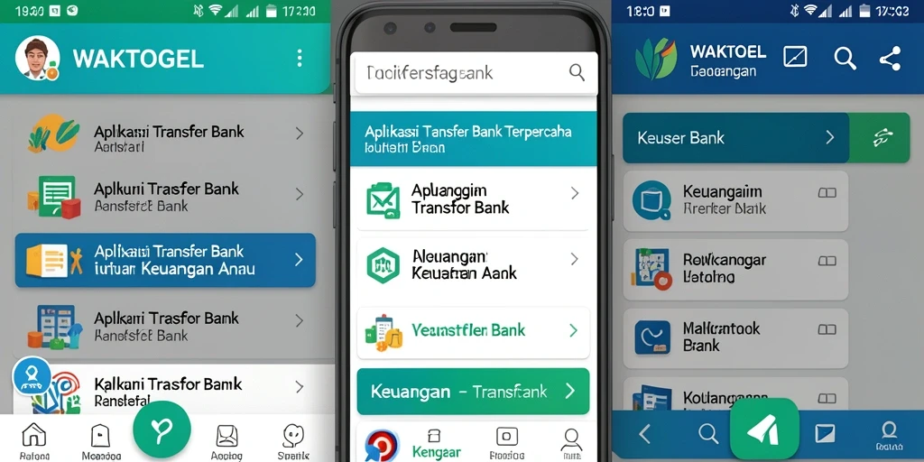 Tampilan antarmuka WAKTOGEL yang mudah digunakan untuk transfer bank.