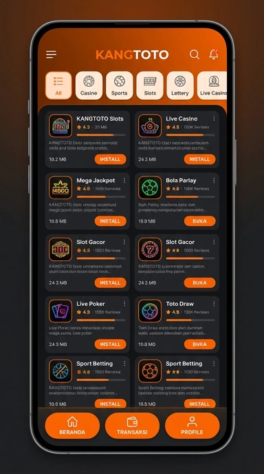 Tampilan katalog aplikasi kangtoto