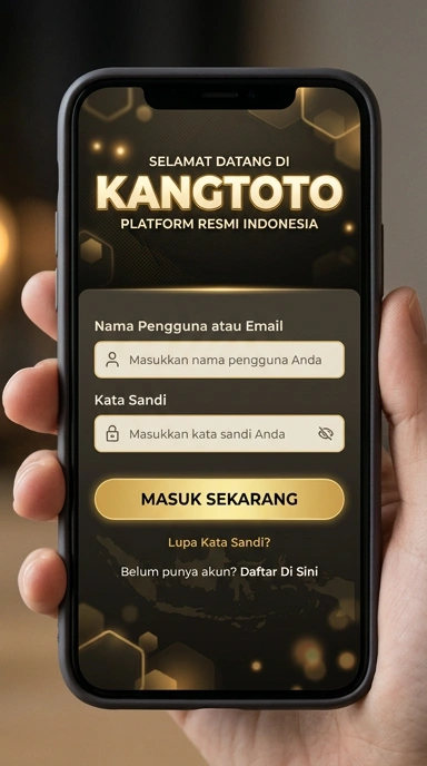 Tampilan halaman login kangtoto